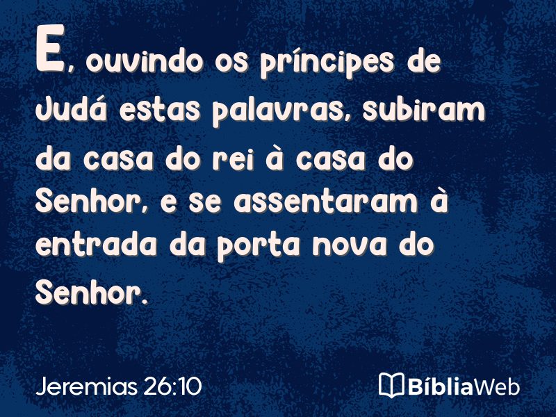 Jeremias 26:10 em imagem para compartilhar