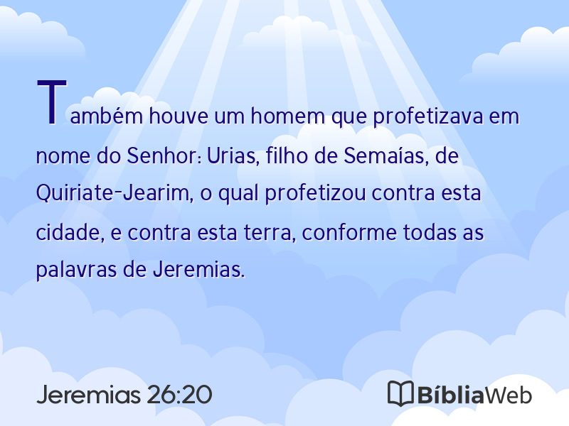 Jeremias 26:20 em imagem para compartilhar