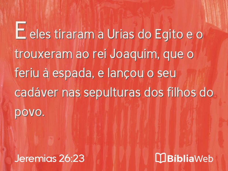Jeremias 26:23 em imagem para compartilhar