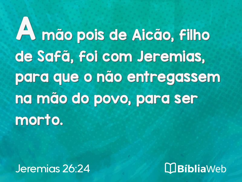 Jeremias 26:24 em imagem para compartilhar