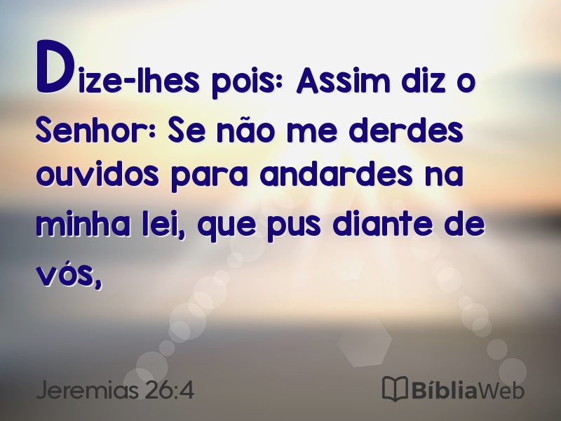 Jeremias 26:4 em imagem para compartilhar