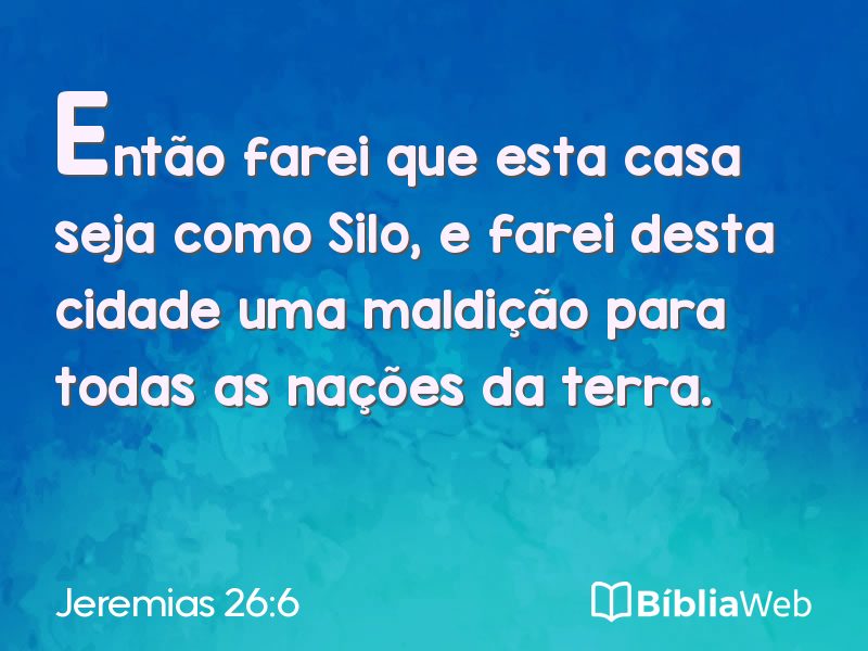 Jeremias 26:6 em imagem para compartilhar