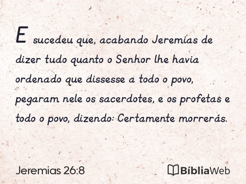 Jeremias 26:8 em imagem para compartilhar