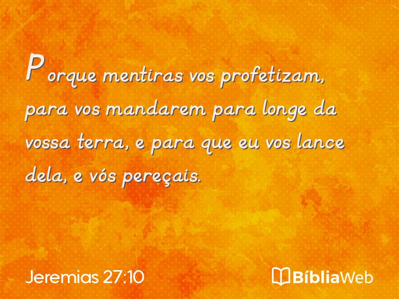 Jeremias 27:10 em imagem para compartilhar