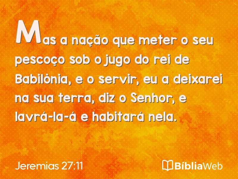 Jeremias 27:11 em imagem para compartilhar