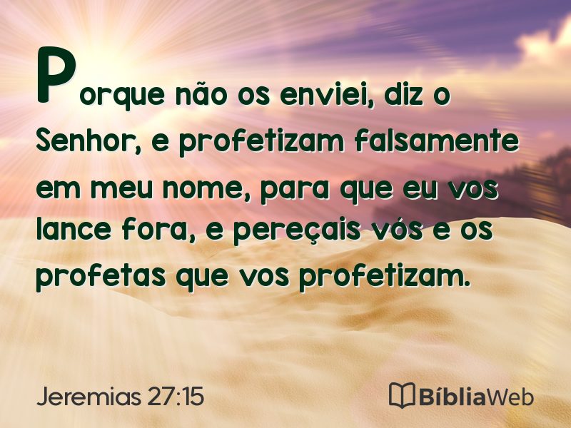 Jeremias 27:15 em imagem para compartilhar
