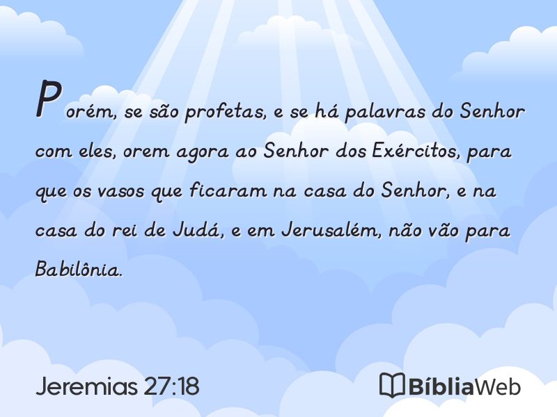 Jeremias 27:18 em imagem para compartilhar