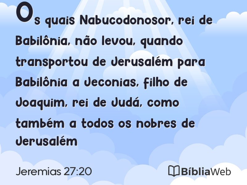 Jeremias 27:20 em imagem para compartilhar
