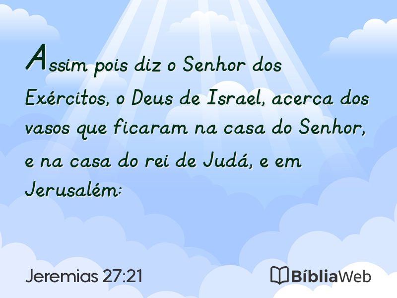 Jeremias 27:21 em imagem para compartilhar