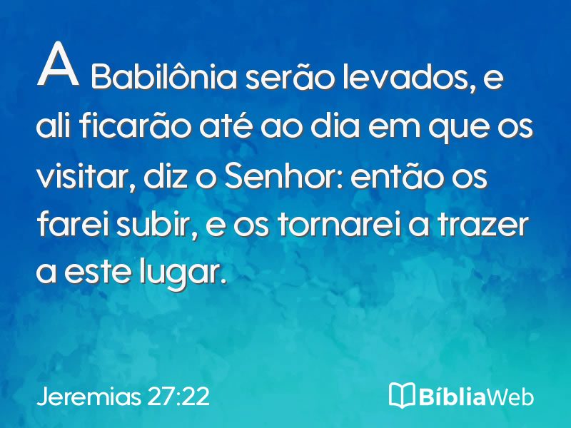 Jeremias 27:22 em imagem para compartilhar