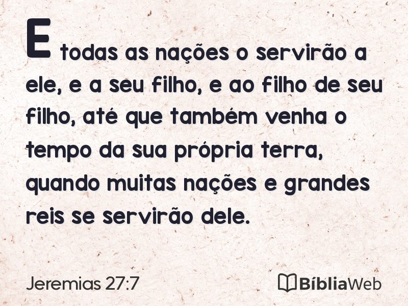 Jeremias 27:7 em imagem para compartilhar