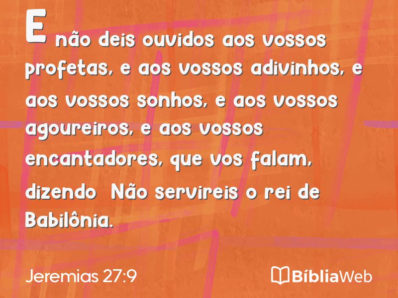 Jeremias 27:9 em imagem para compartilhar