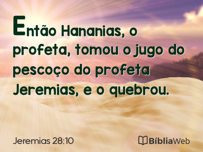 Jeremias 28:10 em imagem para compartilhar