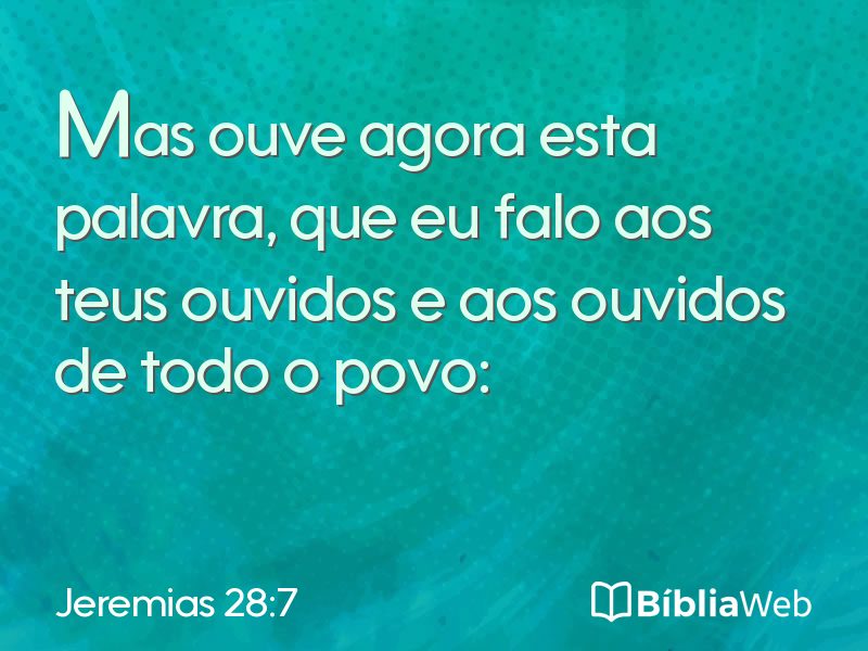 Jeremias 28:7 em imagem para compartilhar