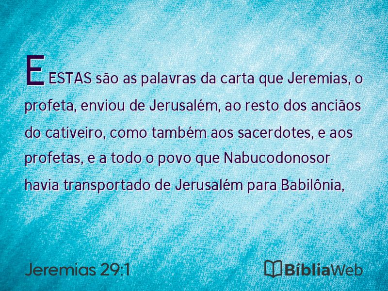 Jeremias 29:1 em imagem para compartilhar