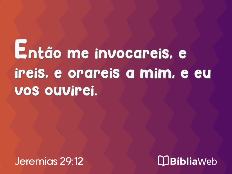 Jeremias 29:12 em imagem para compartilhar