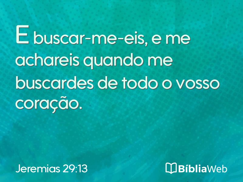 Jeremias 29:13 em imagem para compartilhar