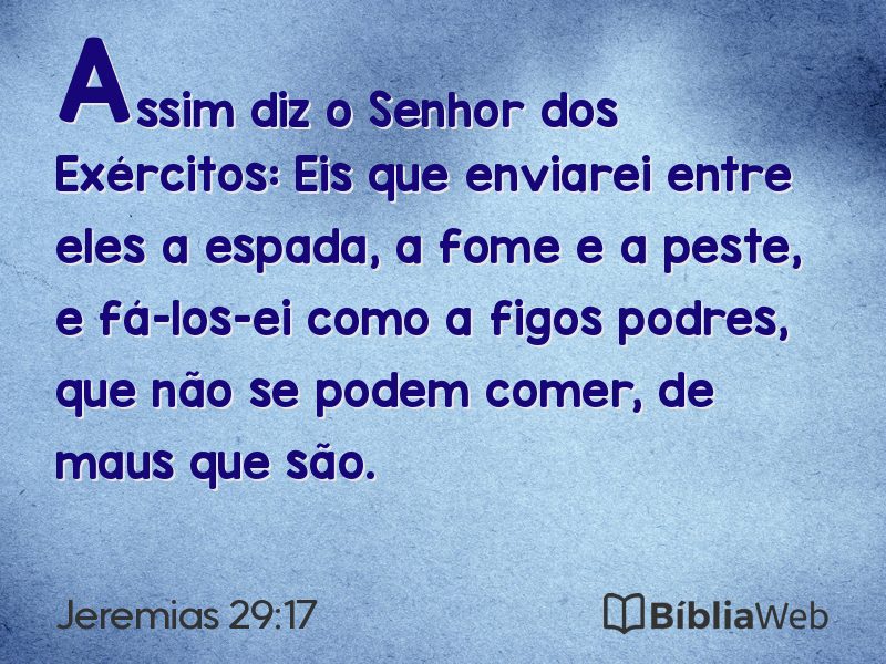 Jeremias 29:17 em imagem para compartilhar
