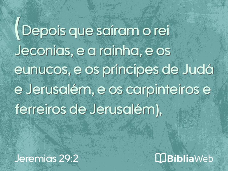 Jeremias 29:2 em imagem para compartilhar