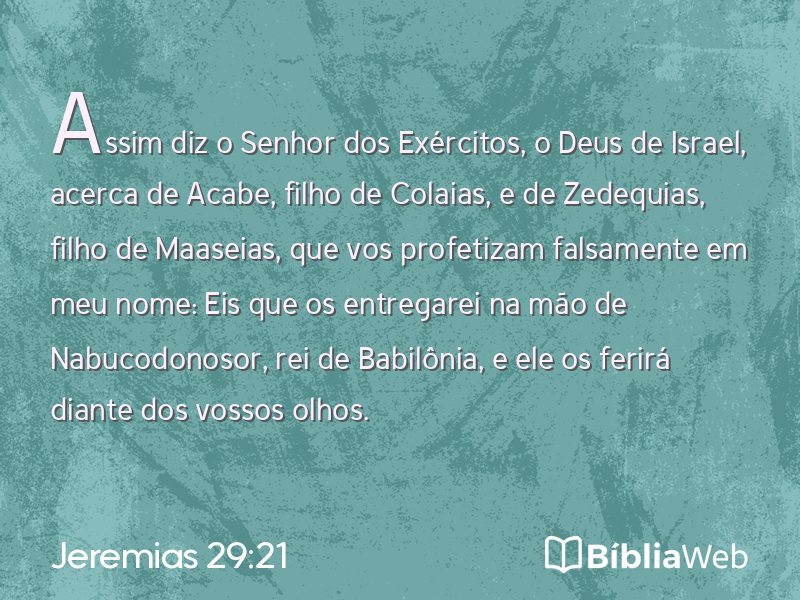 Jeremias 29:21 em imagem para compartilhar