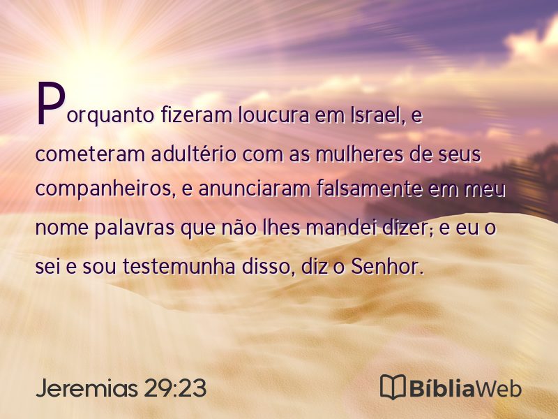 Jeremias 29:23 em imagem para compartilhar