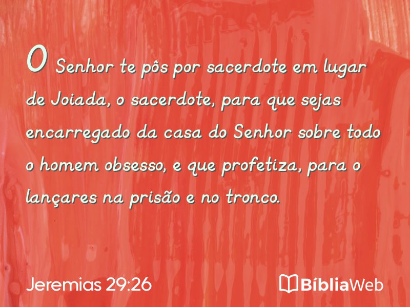 Jeremias 29:26 em imagem para compartilhar