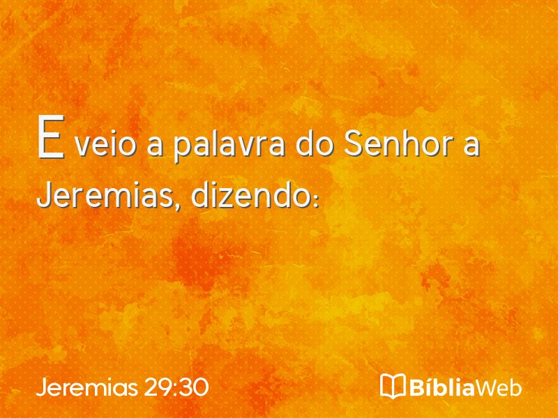 Jeremias 29:30 em imagem para compartilhar