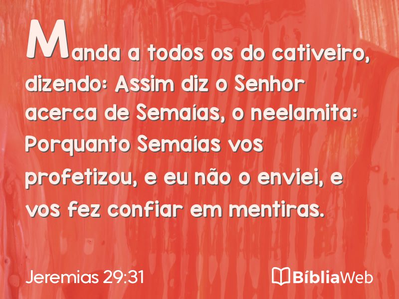 Jeremias 29:31 em imagem para compartilhar