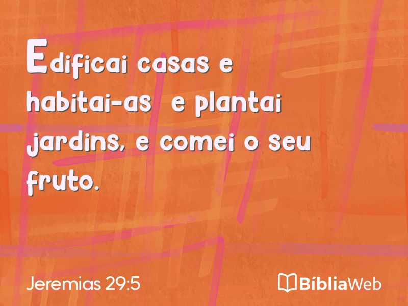 Jeremias 29:5 em imagem para compartilhar