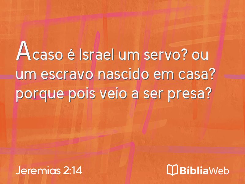 Jeremias 2:14 em imagem para compartilhar