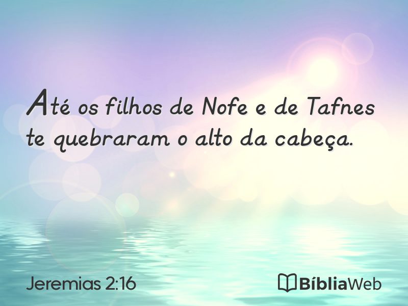 Jeremias 2:16 em imagem para compartilhar