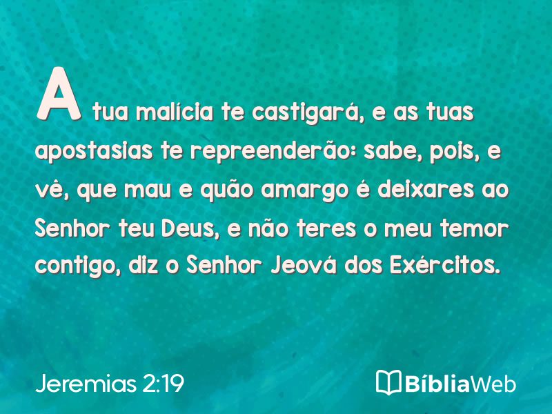 Jeremias 2:19 em imagem para compartilhar