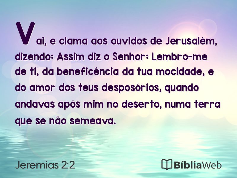 Jeremias 2:2 em imagem para compartilhar