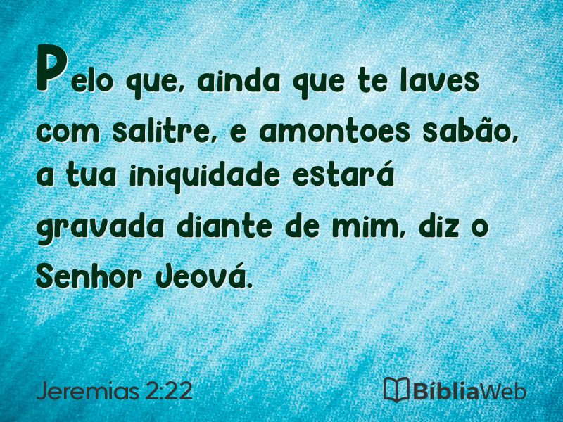 Jeremias 2:22 em imagem para compartilhar