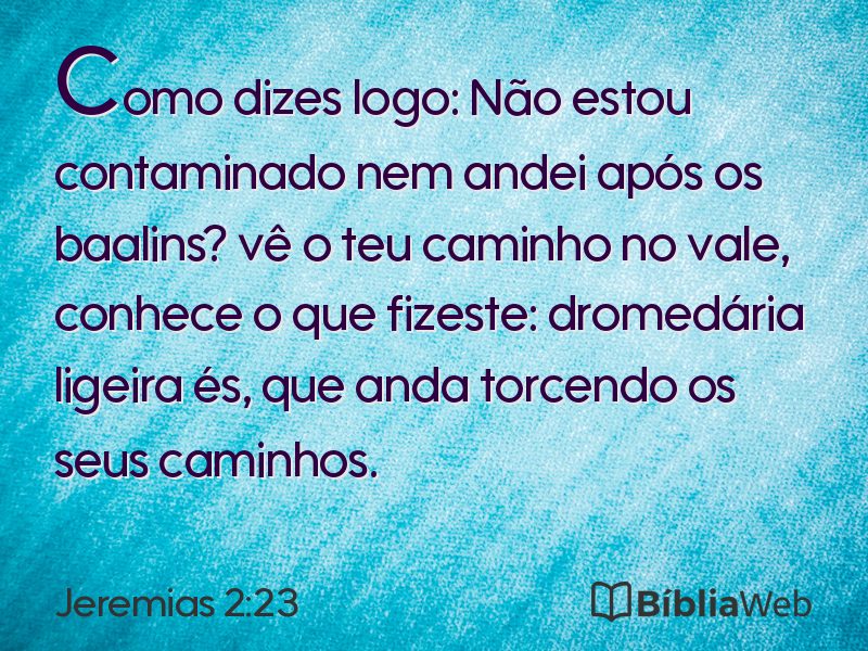 Jeremias 2:23 em imagem para compartilhar