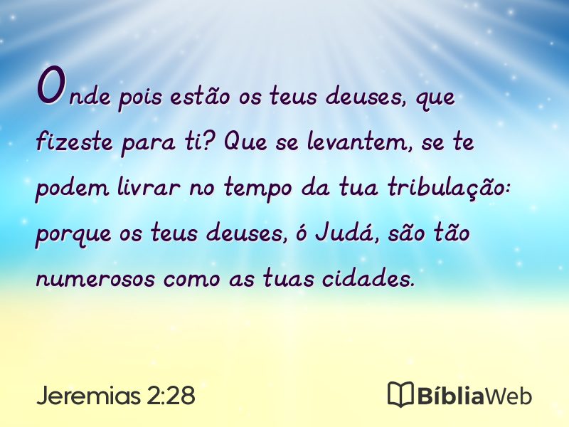 Jeremias 2:28 em imagem para compartilhar