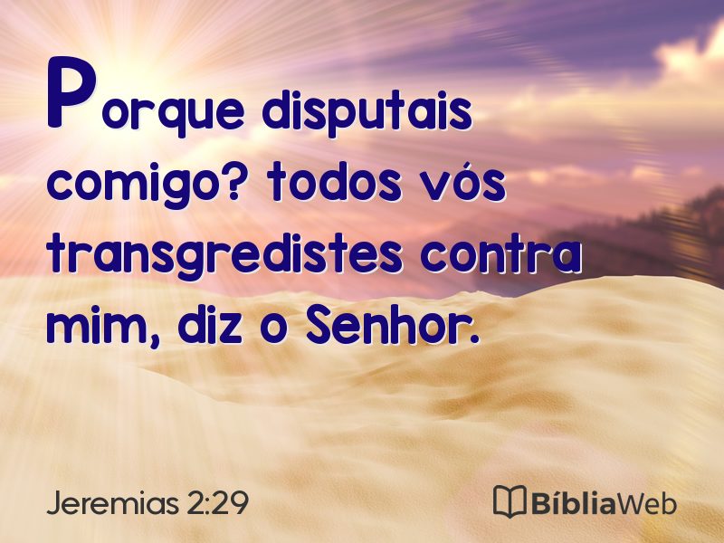 Jeremias 2:29 em imagem para compartilhar