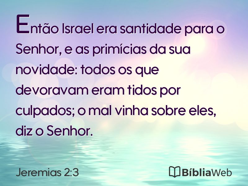 Jeremias 2:3 em imagem para compartilhar