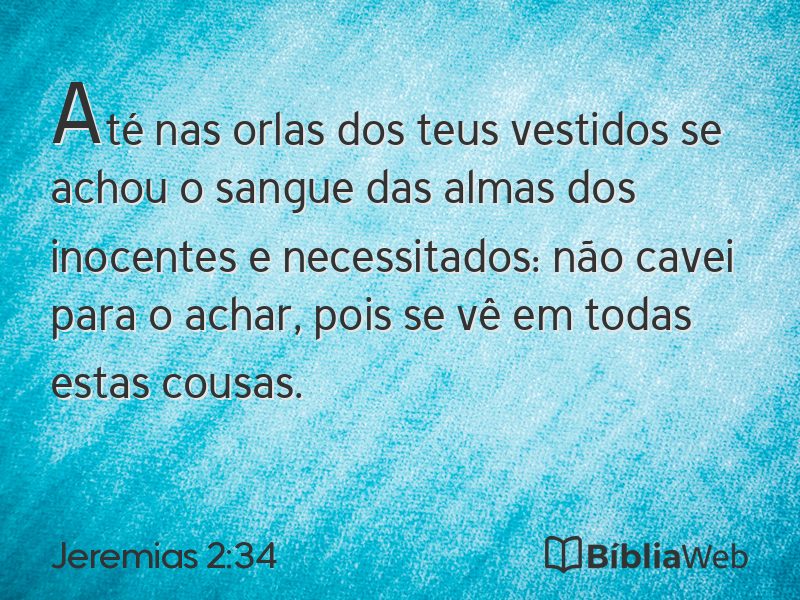Jeremias 2:34 em imagem para compartilhar