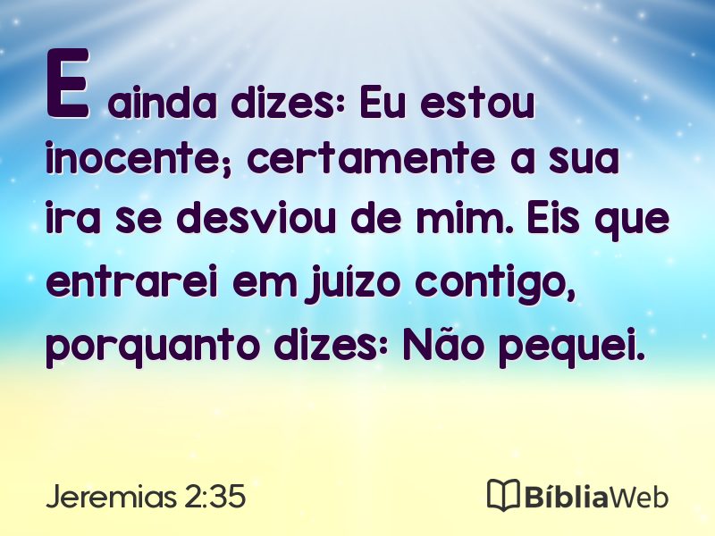 Jeremias 2:35 em imagem para compartilhar