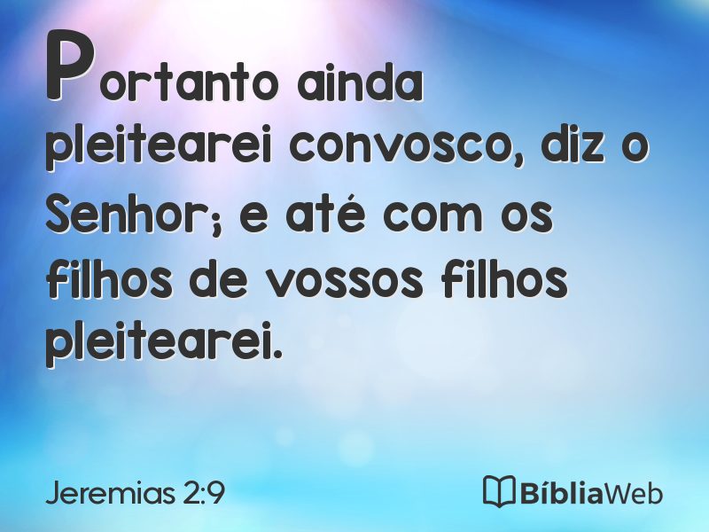 Jeremias 2:9 em imagem para compartilhar