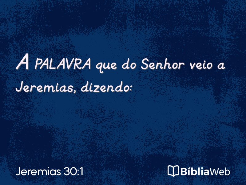 Jeremias 30:1 em imagem para compartilhar
