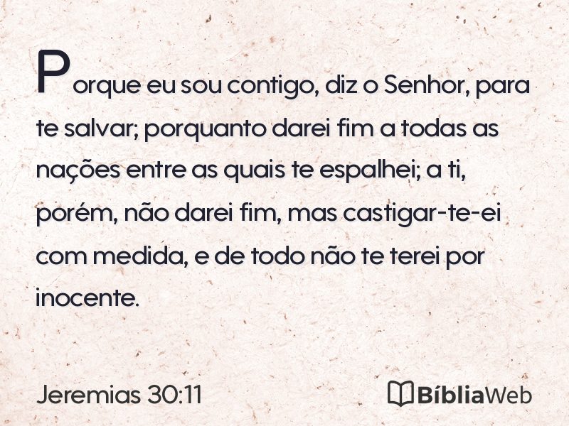Jeremias 30:11 em imagem para compartilhar