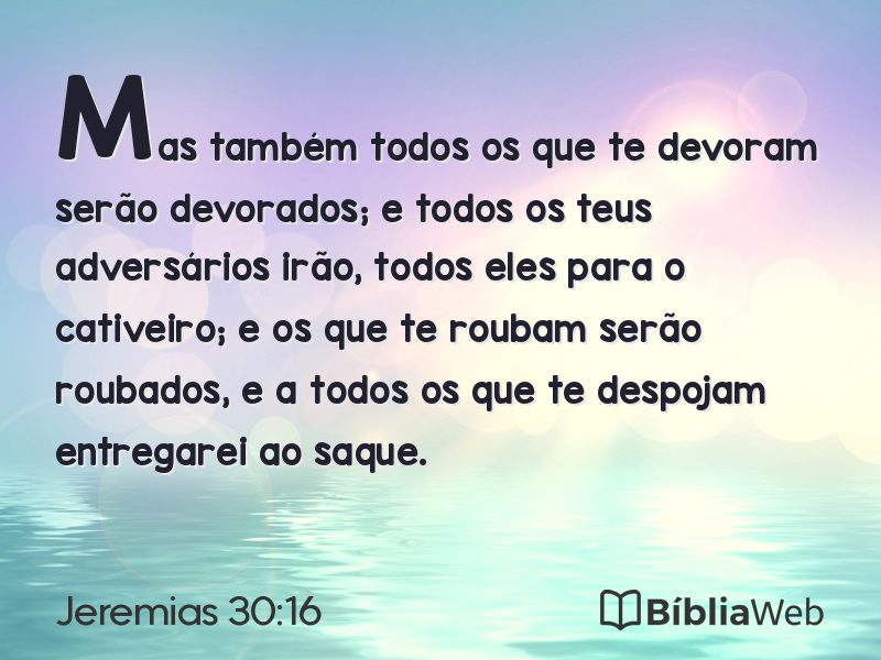 Jeremias 30:16 em imagem para compartilhar