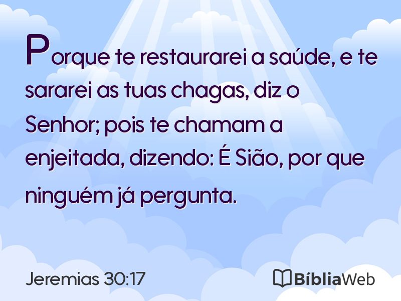 Jeremias 30:17 em imagem para compartilhar