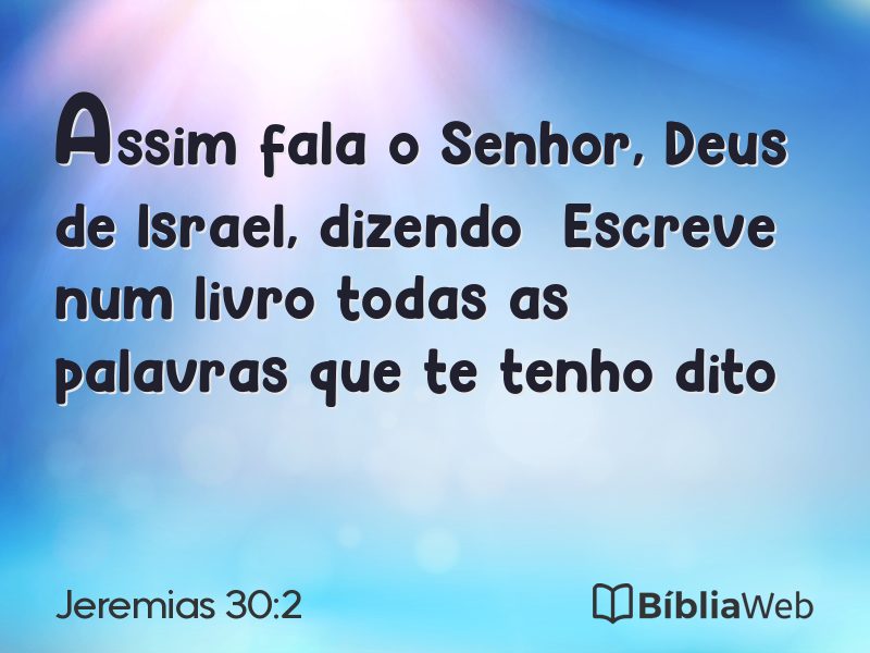 Jeremias 30:2 em imagem para compartilhar