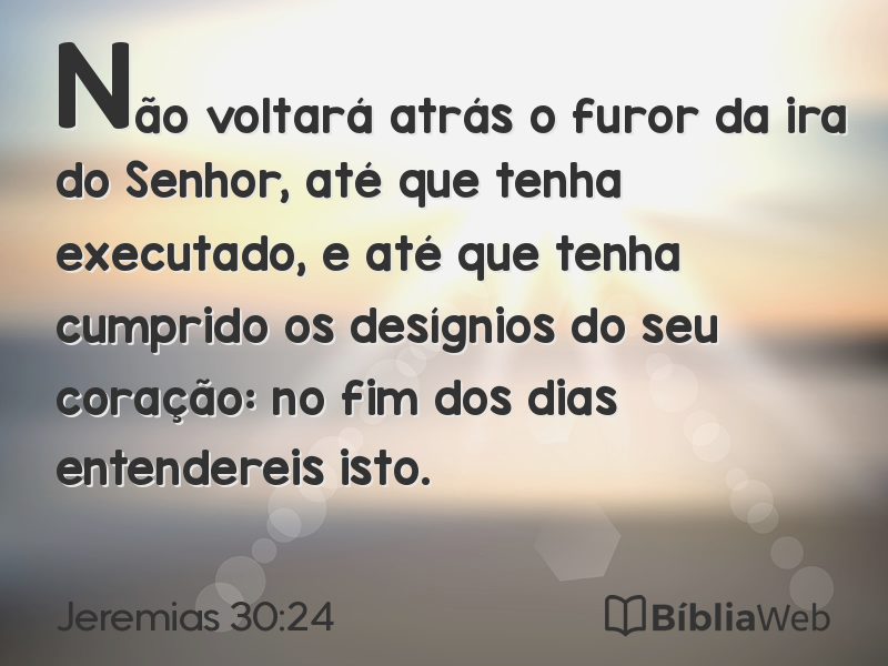 Jeremias 30:24 em imagem para compartilhar