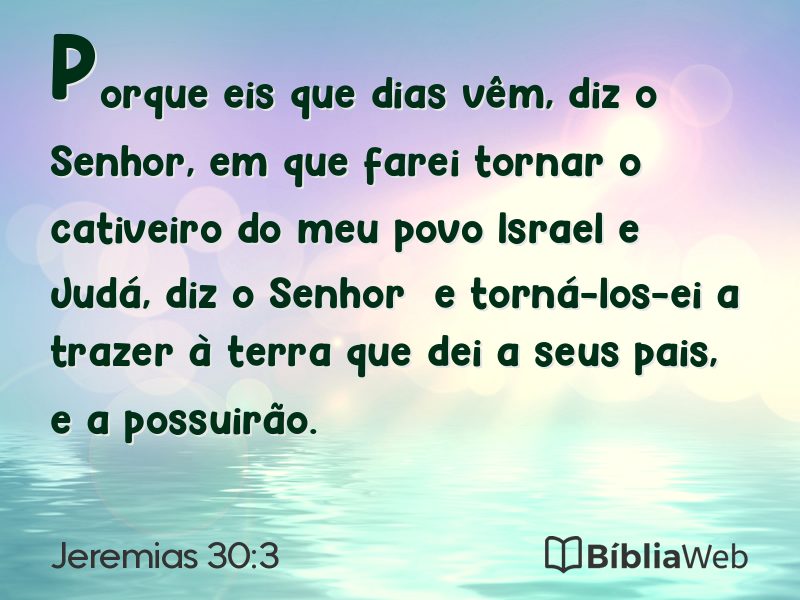 Jeremias 30:3 em imagem para compartilhar