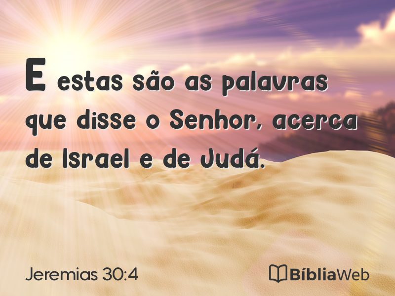 Jeremias 30:4 em imagem para compartilhar
