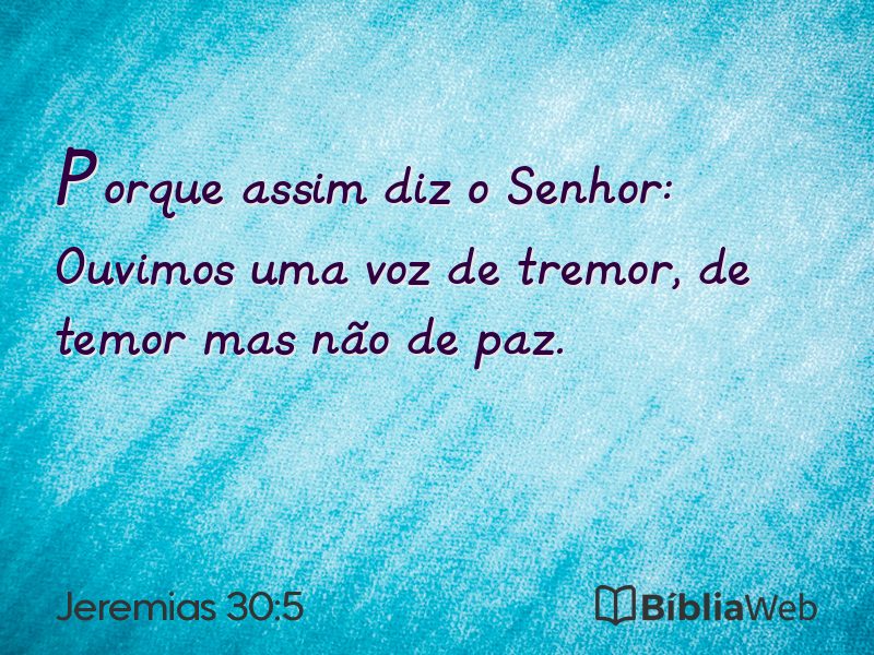 Jeremias 30:5 em imagem para compartilhar